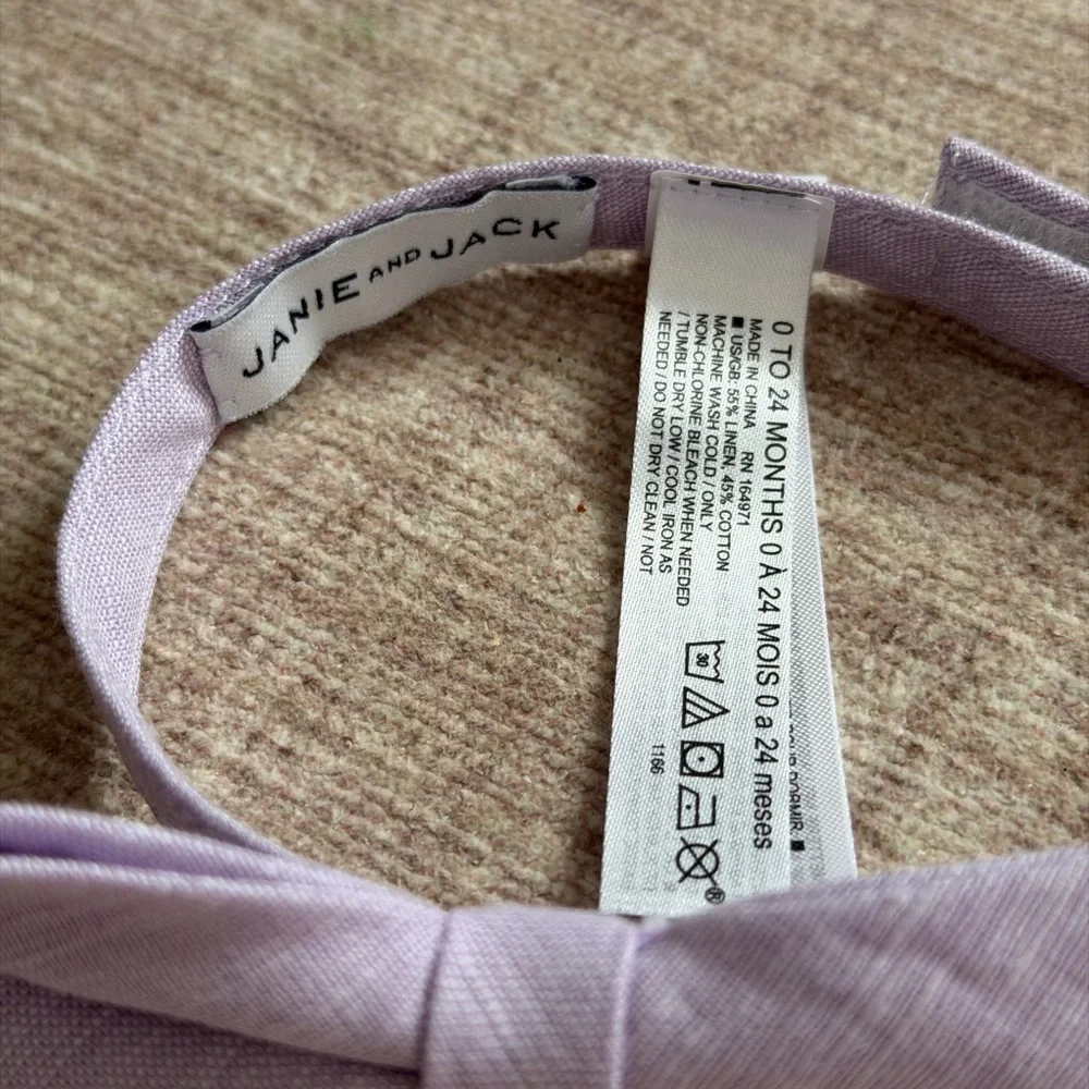 Janie and Jack Light Purple Kids Bow Tie